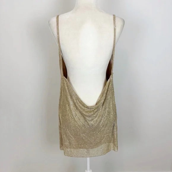 SNDYS Sunset Dress in Gold Size M - Picture 6 of 14